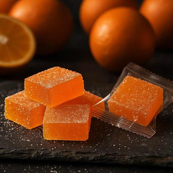 Apelsīnu košļājamās konfektes