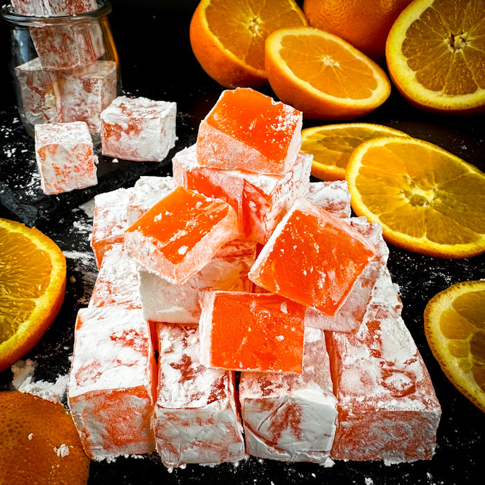 Apelsīnu lukums kubiņos