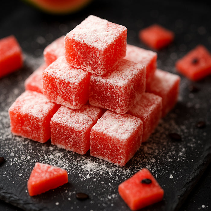 Arbūza lukums kubiņos