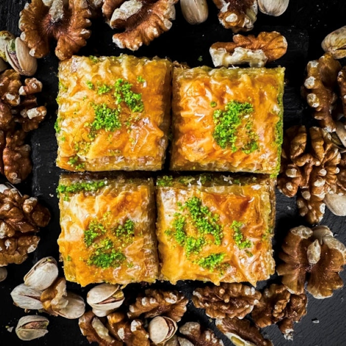 Baklava - pistāciju kvadrātiņi