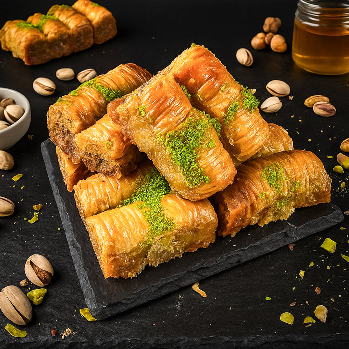 Baklava - pistāciju rullīši