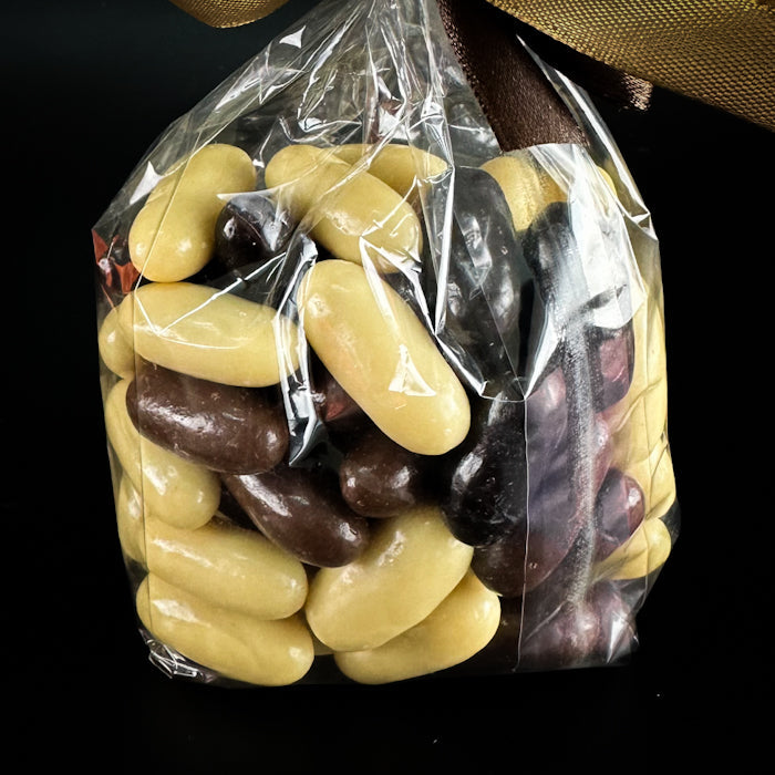 Šokolādes dražejas ar apelsīnu cukātiem miks