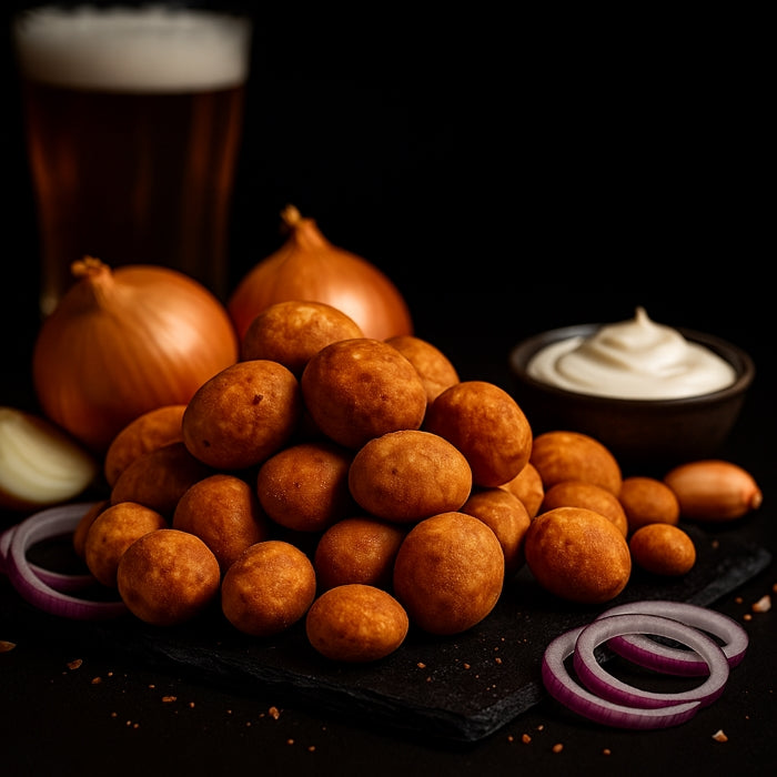 Kraukšķīgie zemesrieksti sīpola apvalkā