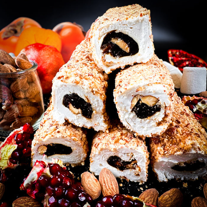 Фантастики лукумс гранатыболу и гурмас мармелади ар манделем