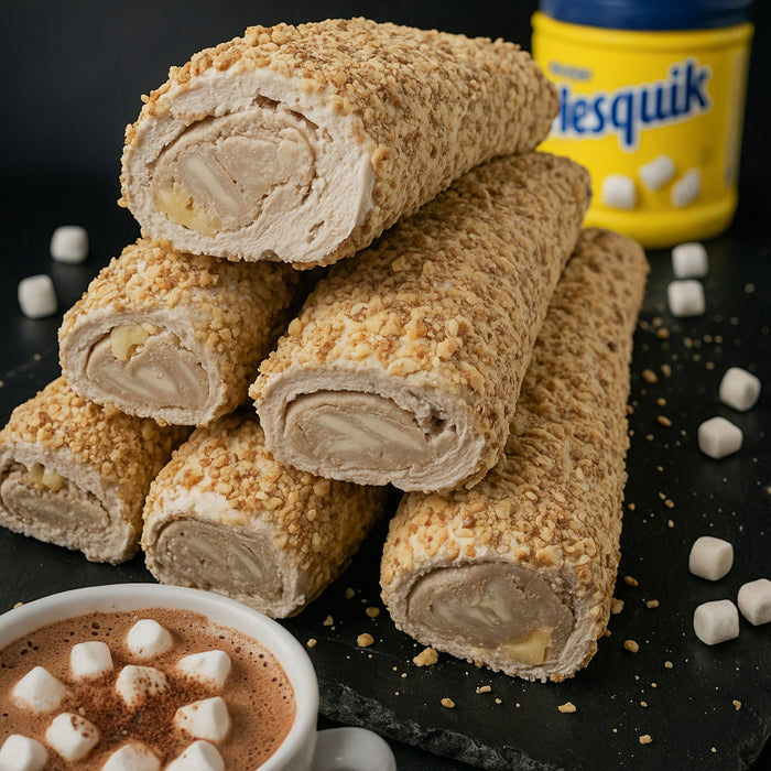 Lukums ar Nesquik kakao garšu un lazdu un mandeļu riekstiem