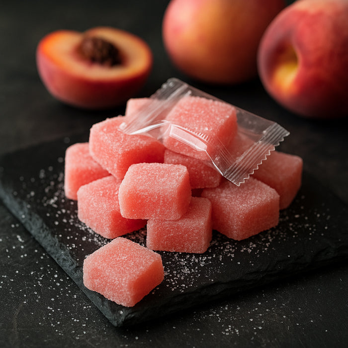 Persiku košļājamās konfektes