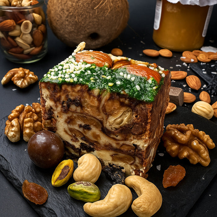 Saldā krējuma-šokolādes halva-šerbets