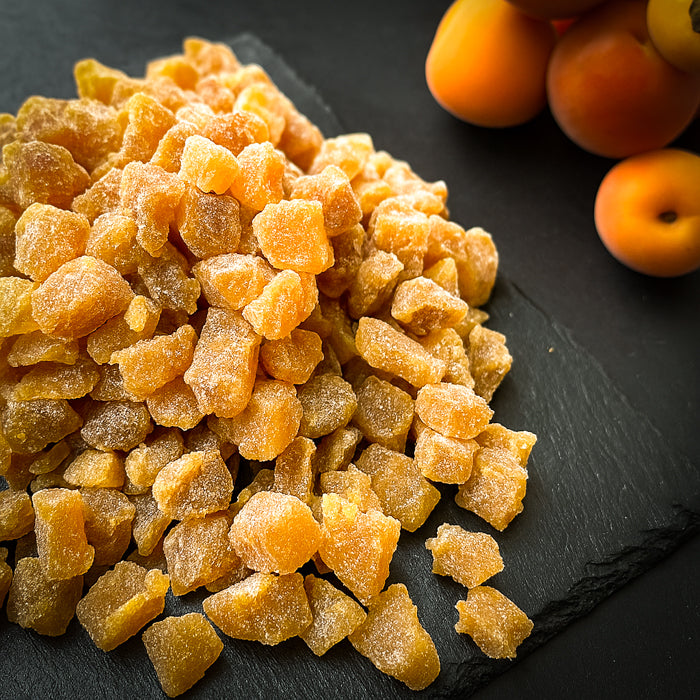 Smalcināti kaltēti aprikozu gabaliņi