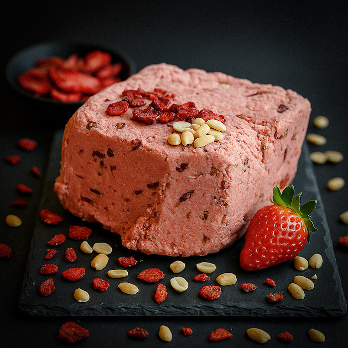 Халва zemesriekstu ar zemeņu garšu 